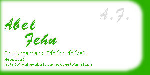 abel fehn business card